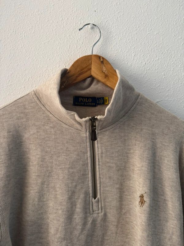 Polo Ralph Lauren Beige Half Zip Talla L