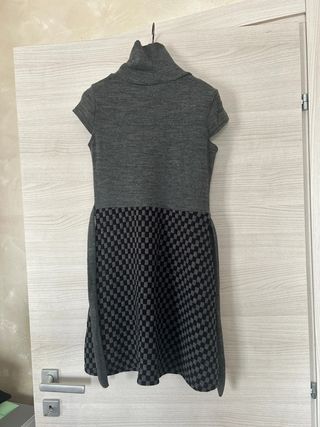Vestitino smanicato donna vintage grigio