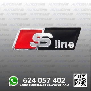 Emblema adhesivo S Line negro para volante de Audi