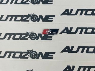 Emblema adhesivo S Line negro para volante de Audi