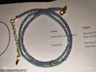 Collar/gargantill/cadena esmeraldas colombianas y