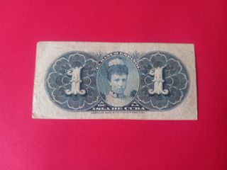 Billete 1 Peso Cuba Español 1896