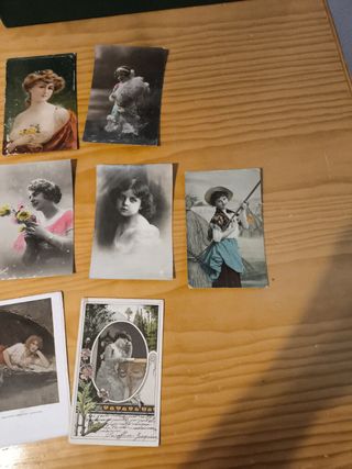 Lote de  Postales Antiguas de Mujeres