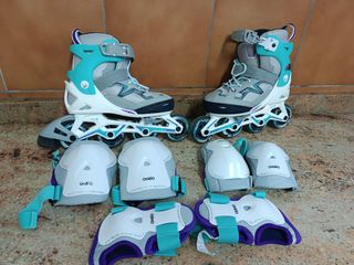 Patines en línea y protecciones 