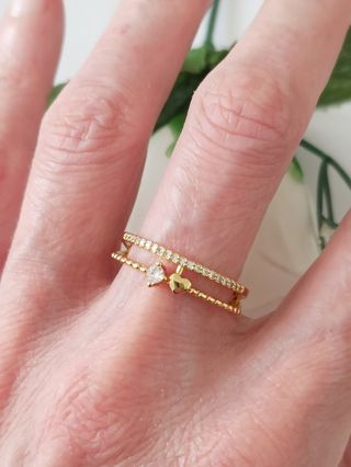 Anillo Corazón bañado en Oro de 18k