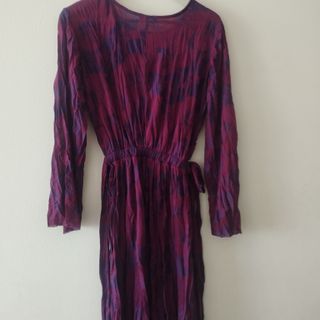 Vestido largo gasa Zara morado