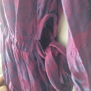 Vestido largo gasa Zara morado