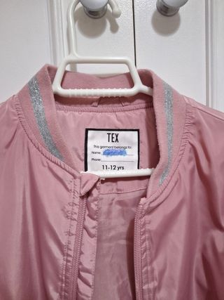 Chaqueta bomber rosa niña TEX 11-12 años