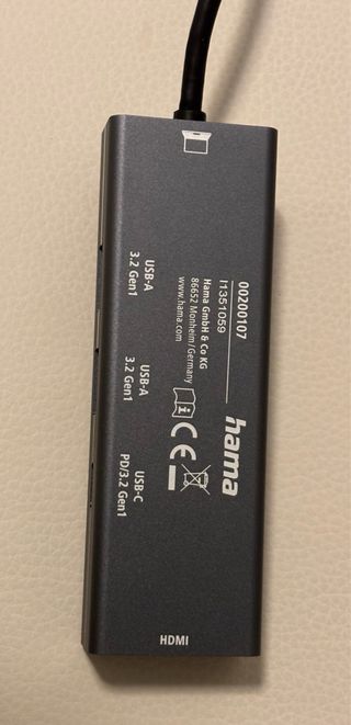 Hub USB-C Hama 00200107 con USB-A y HDMI
