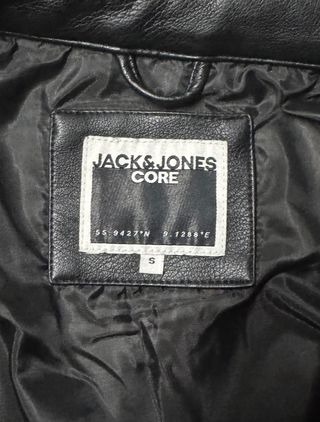Chaqueta de cuero Jack & Jones Negra