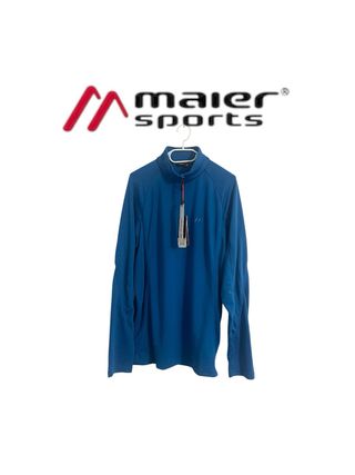 Maier Sports Chaqueta Azul Media Cremallera