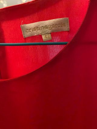Vestido Rojo de Fiesta Mujer un solo uso. 