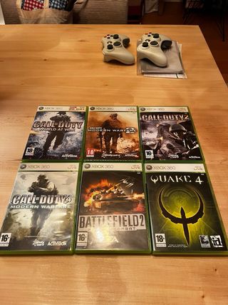 Xbox 360 + 3 Mandos + 2 Micrófonos + 10 Juegos