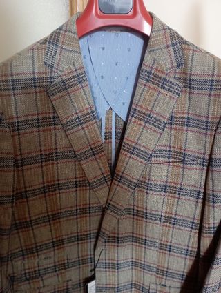 Americana Cuadros Álvaro Moreno Beige
