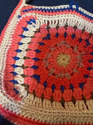 Bolso de ganchillo multicolor