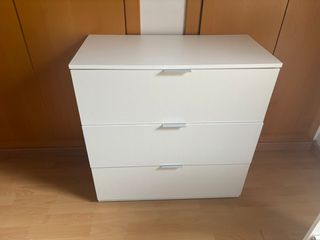 2 cómodas blancas de 3 cajones Leroy Merlin
