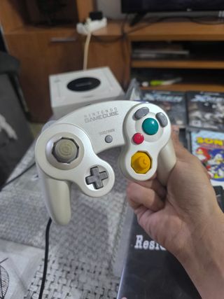 Consola Nintendo GameCube Perla + Mando