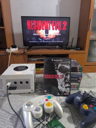 Consola Nintendo GameCube Perla + Mando