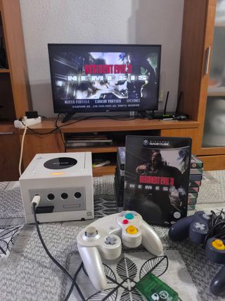 Consola Nintendo GameCube Perla + Mando