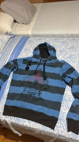 Sudadera con capucha y rayas para hombre