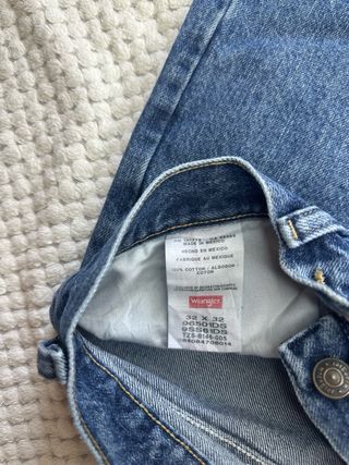 Wrangler jeans vintage blu dritto denim unisex ‘90