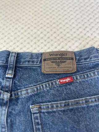 Wrangler jeans vintage blu dritto denim unisex ‘90