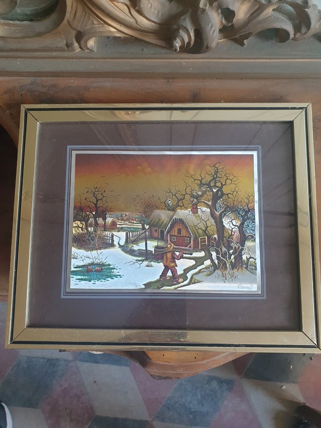 Piccolo quadro serigrafia vintage