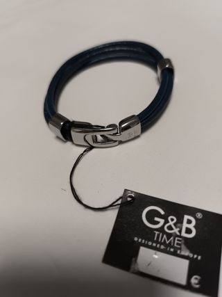 Pulsera G&B TIME azul y plateada