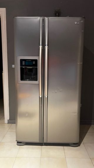 Nevera gris América 2 puertas