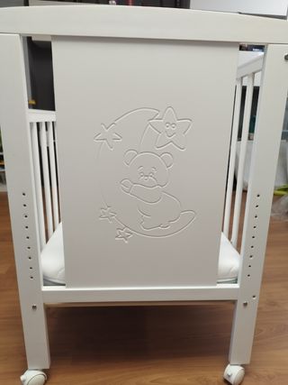 Cuna Bebé Blanca + Colchón