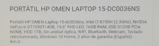 Ordenador Portátil HP Omen i7
