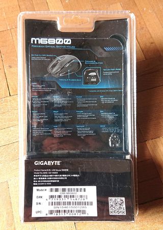 Ratón optico Gigabyte M6800 Gamer Negro Ergonómico