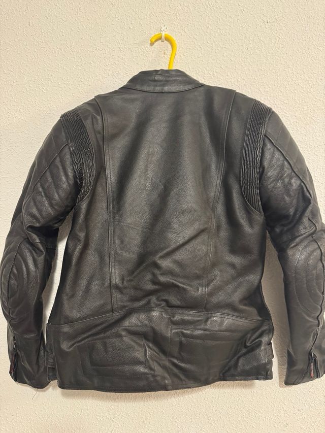 Chaqueta Biker Cuero Negra