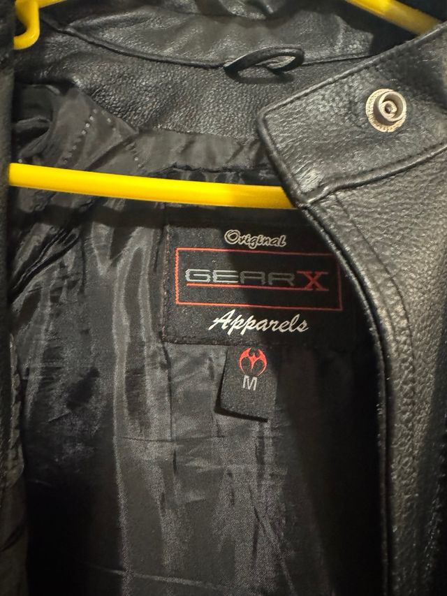 Chaqueta Biker Cuero Negra