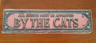 Piatto decorativo per gatti in metallo oro rosa