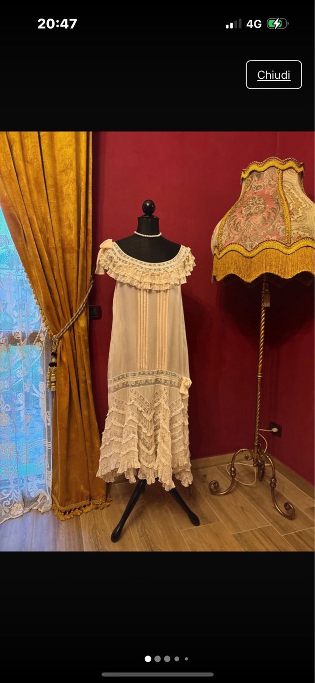 Vestaglia in seta antica beige rosa