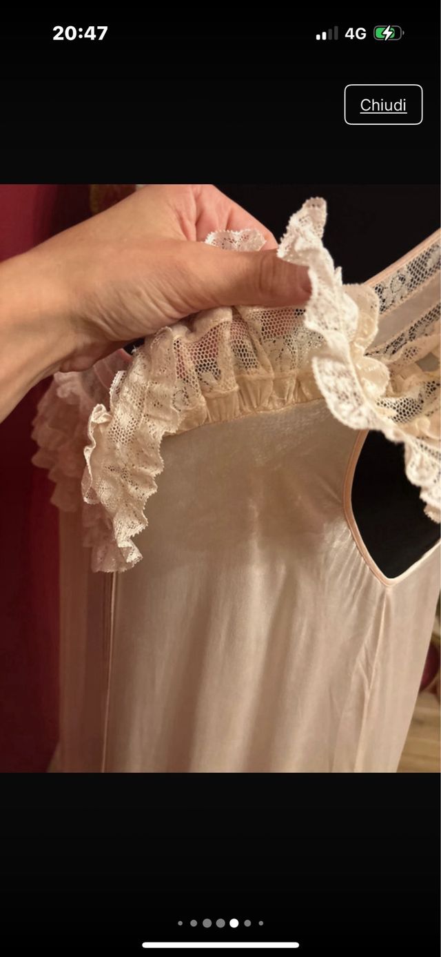 Vestaglia in seta antica beige rosa