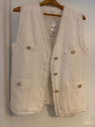 Chaleco Mango Blanco Talla M