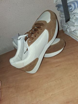 Botines Pepco Talla 39 Beige/Marrón Sin Uso