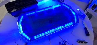 Puente de luces LED prioritario azul 60cm