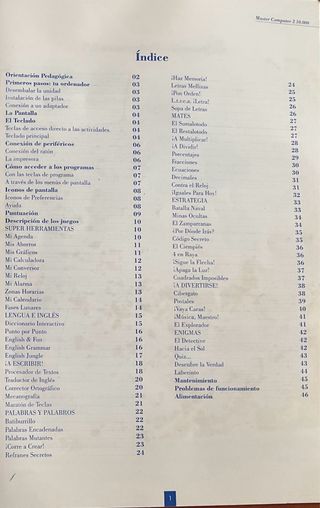Ordenador Infantil Master Computer 60 programas.