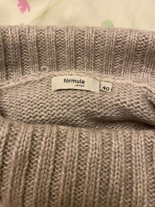 Poncho de lana mujer gris
