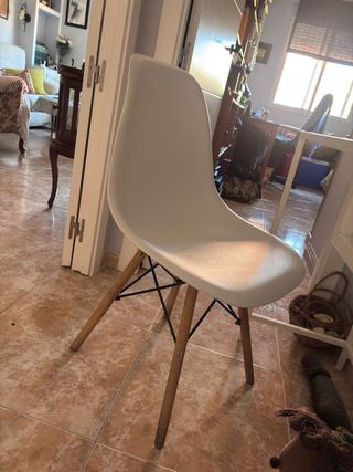Escritorio con cristal + silla nórdica -conjunto-