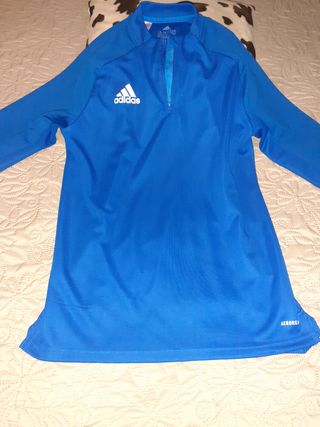 Sudadera Adidas Azul Media Cremallera
