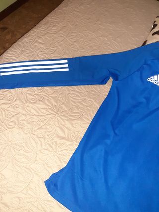 Sudadera Adidas Azul Media Cremallera