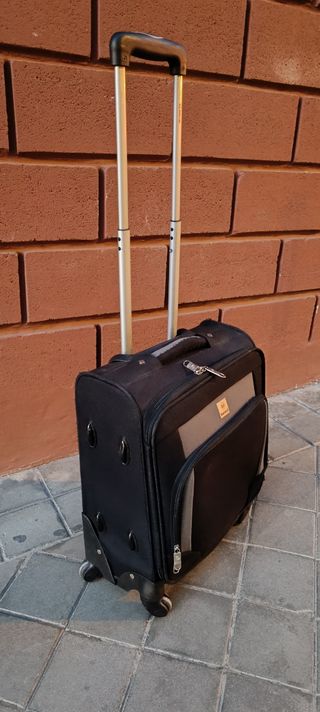 Maleta de viaje Benzi negra y gris 4 ruedas
