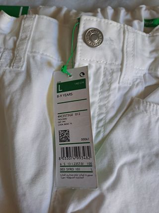 Pantaloni bianchi Benetton bambino