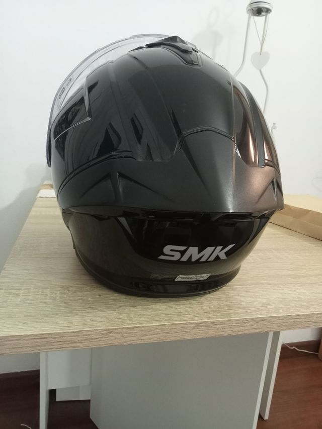 Casco SMK Integral Typhoon Negro Brillante XL