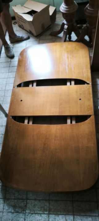 Mesa de comedor extensible de madera
