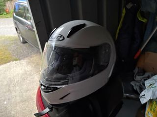 Casco de moto HJC blanco talla M
